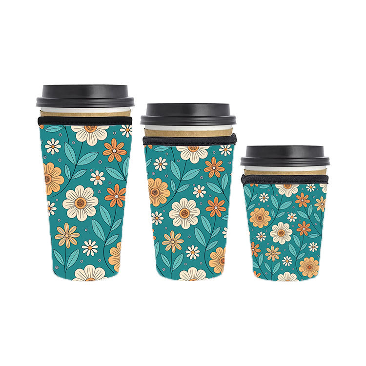 Fall Autumn Reusable Neoprene Insulator Soda Tea Iced Hot Coffee Cup Drink Sleeve