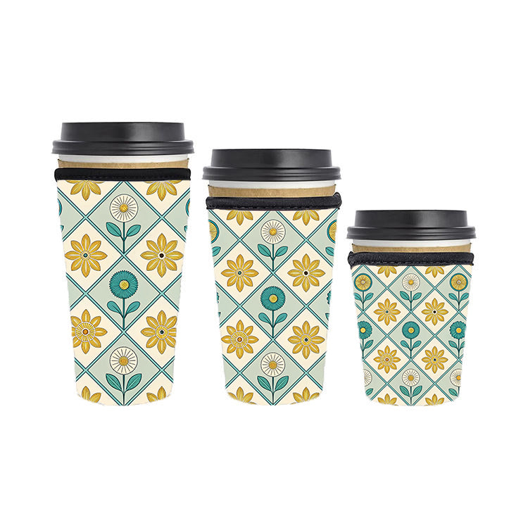 Fall Autumn Reusable Neoprene Insulator Soda Tea Iced Hot Coffee Cup Drink Sleeve