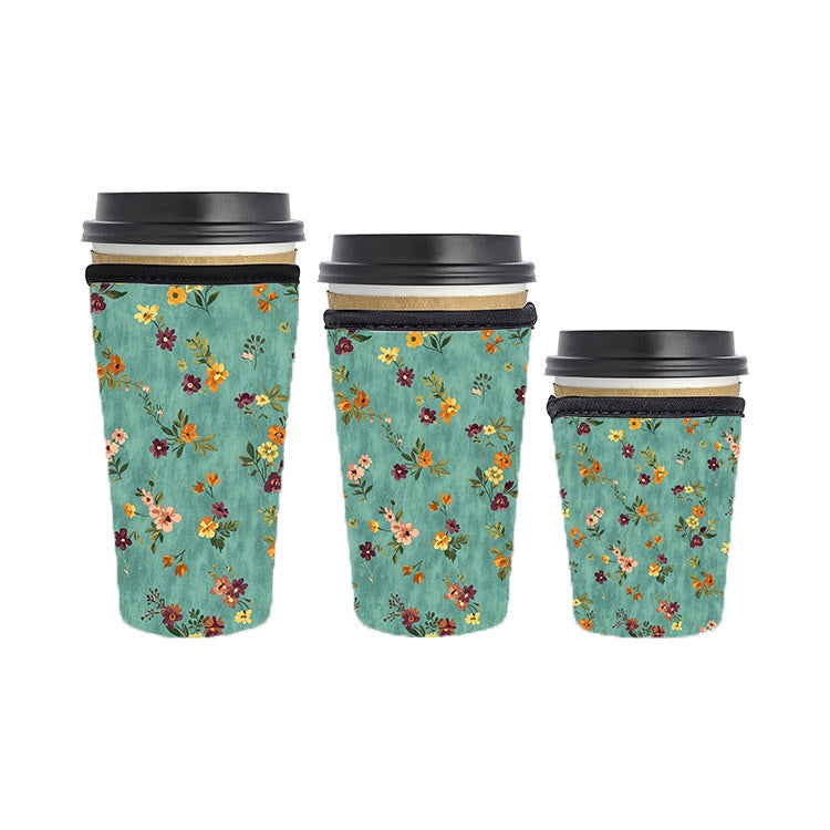 Fall Autumn Reusable Neoprene Insulator Soda Tea Iced Hot Coffee Cup Drink Sleeve