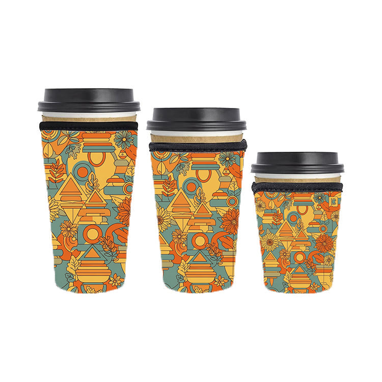 Fall Autumn Reusable Neoprene Insulator Soda Tea Iced Hot Coffee Cup Drink Sleeve