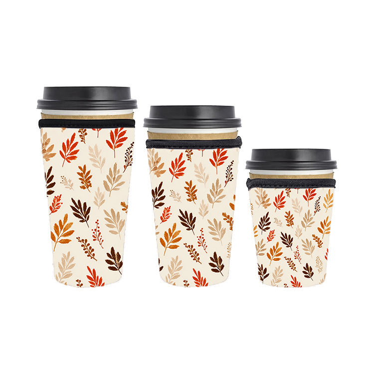 Fall Autumn Reusable Neoprene Insulator Soda Tea Iced Hot Coffee Cup Drink Sleeve