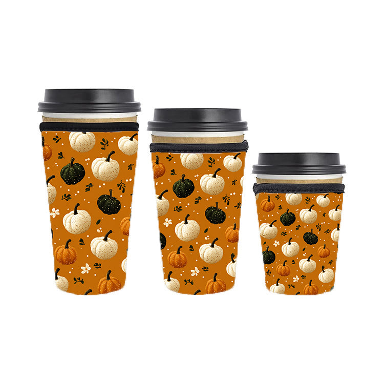 Fall Autumn Reusable Neoprene Insulator Soda Tea Iced Hot Coffee Cup Drink Sleeve