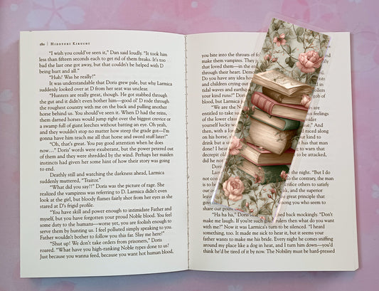 Books Flowers Roses Bookmark Novel Book