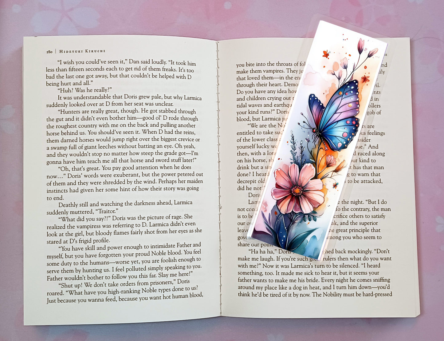 Butterflies Flowers Floral Bookmark Novel Book