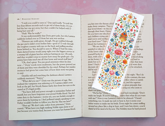 Floral Embroidery Bookmark Novel Book