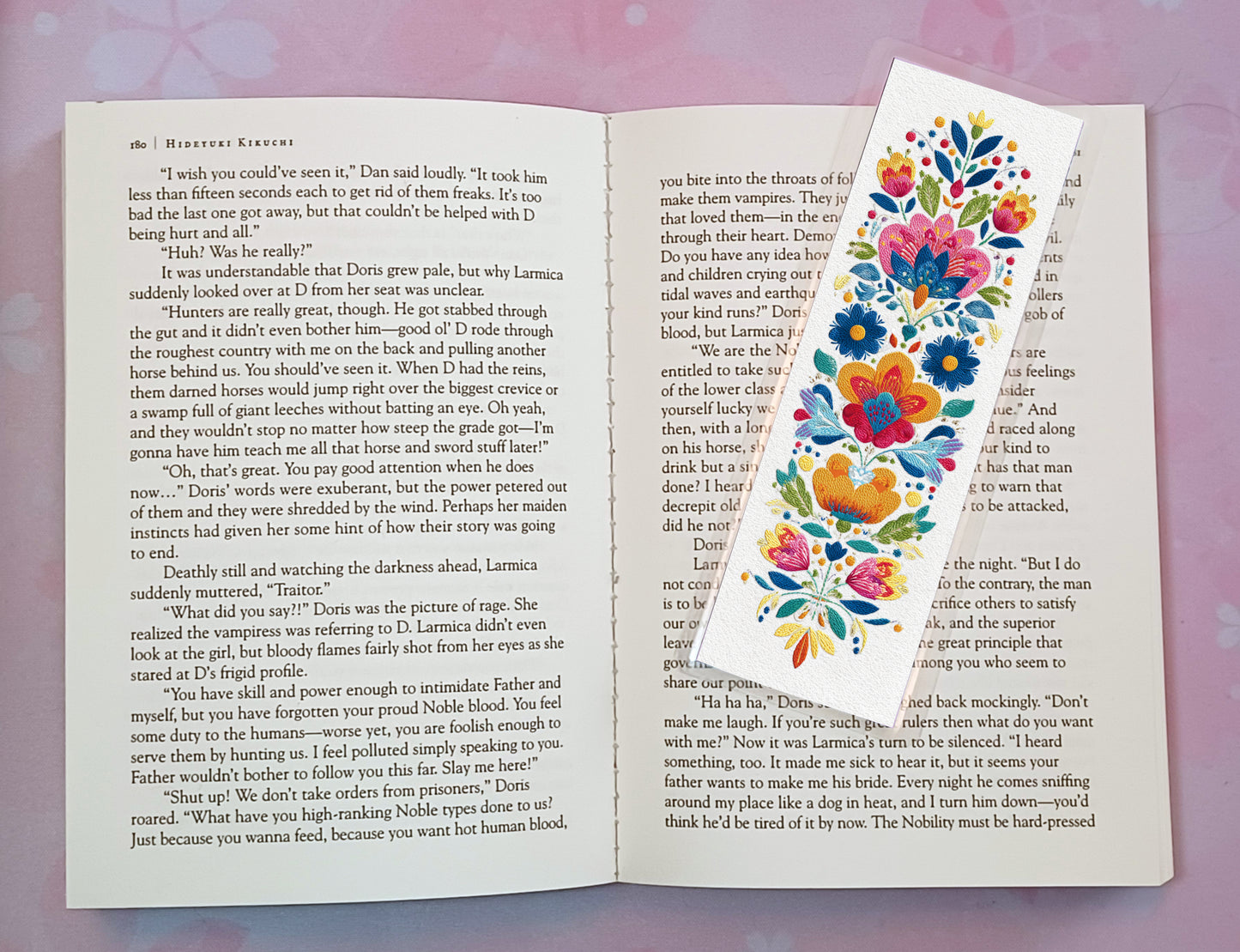 Floral Embroidery Bookmark Novel Book