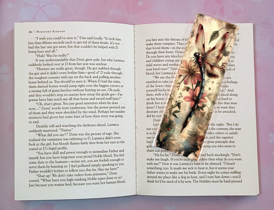 Dragonfly Flowers Bookmark Novel Book
