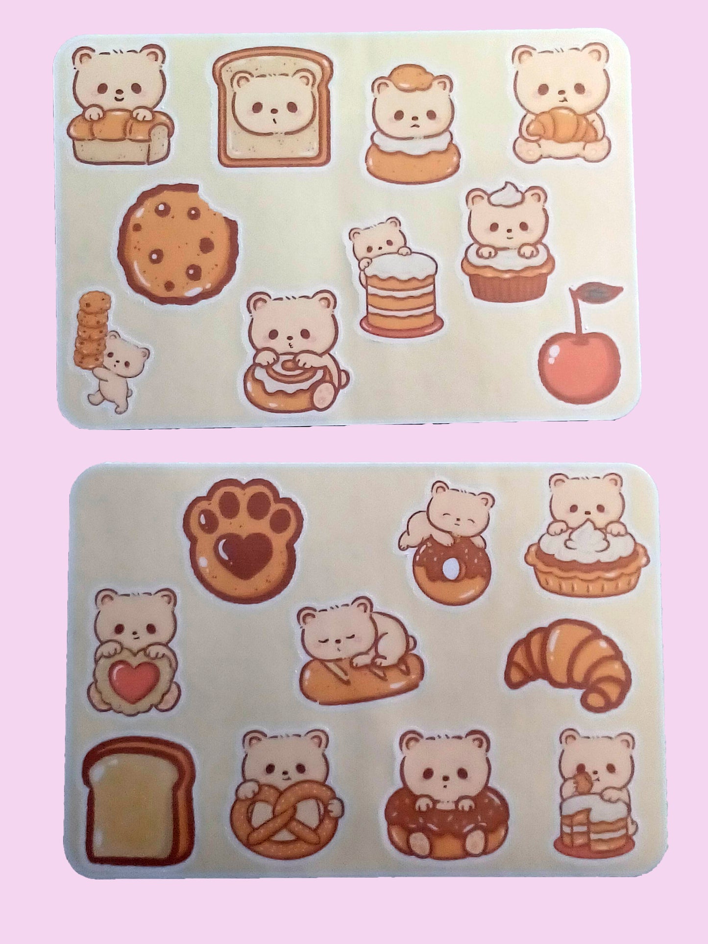 Bakery Bears Sticker Sheet 5.5" x 6.5"