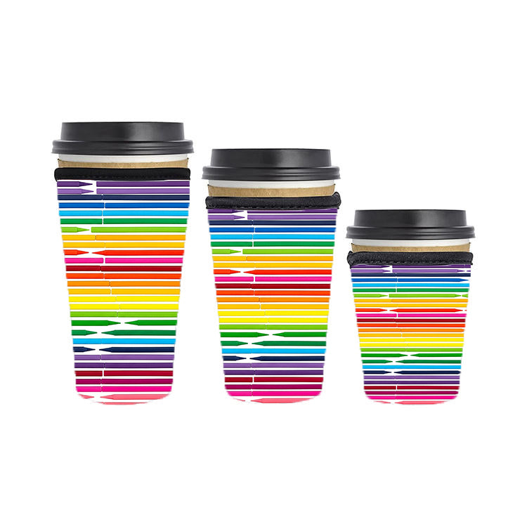 Back to School Teacher Reusable Neoprene Insulator Soda Tea Iced Hot Coffee Cup Drink Sleeve