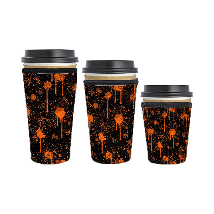 Halloween Reusable Neoprene Insulator Soda Tea Iced Hot Coffee Cup Drink Sleeve