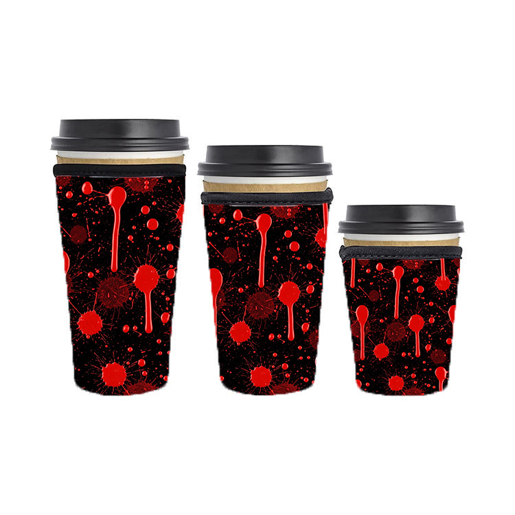 Halloween Reusable Neoprene Insulator Soda Tea Iced Hot Coffee Cup Drink Sleeve