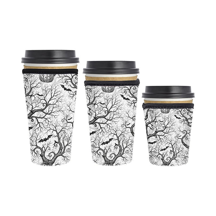 Halloween Reusable Neoprene Insulator Soda Tea Iced Hot Coffee Cup Drink Sleeve