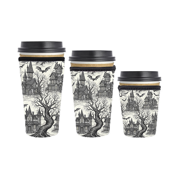 Halloween Reusable Neoprene Insulator Soda Tea Iced Hot Coffee Cup Drink Sleeve
