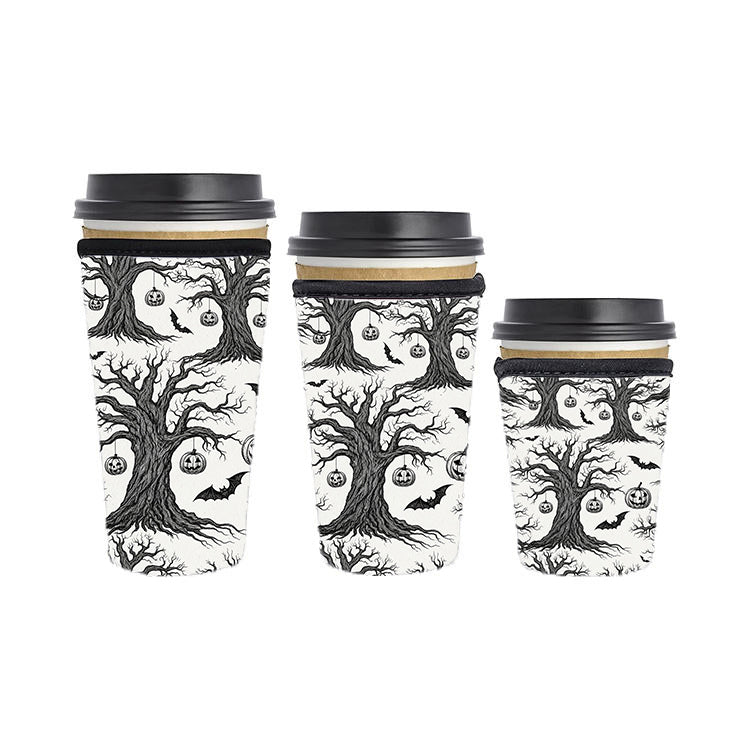 Halloween Reusable Neoprene Insulator Soda Tea Iced Hot Coffee Cup Drink Sleeve