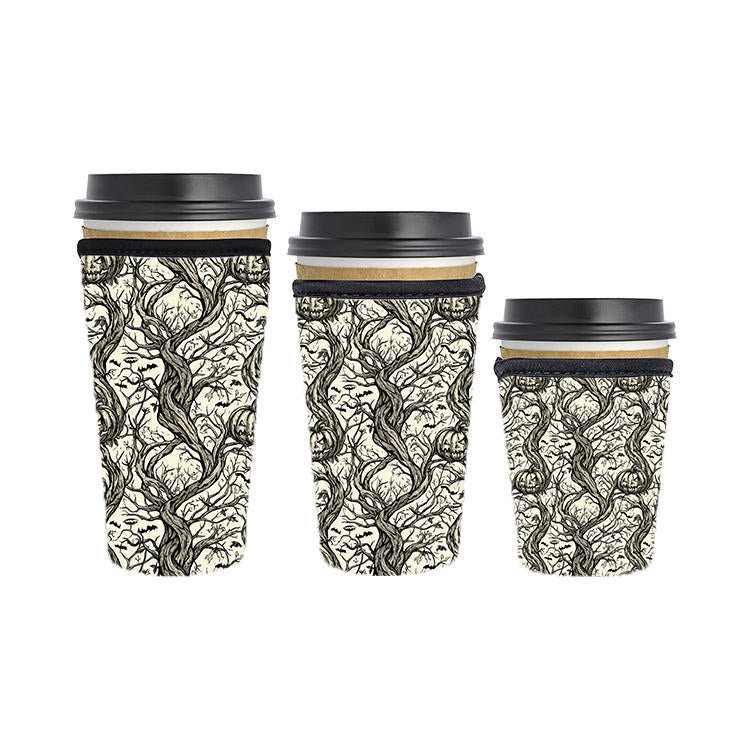 Halloween Reusable Neoprene Insulator Soda Tea Iced Hot Coffee Cup Drink Sleeve