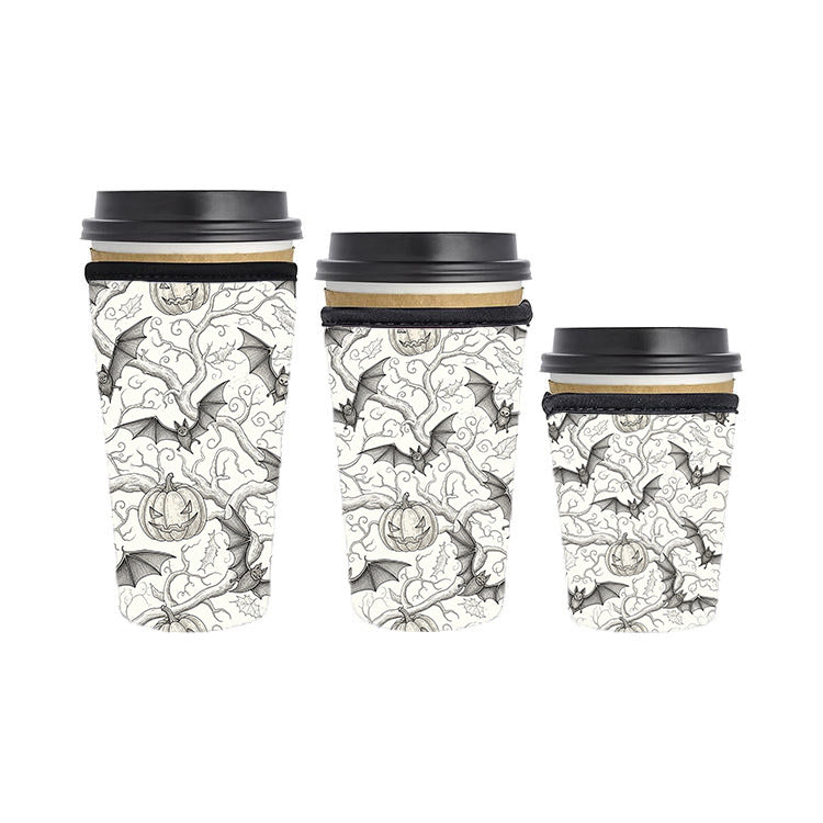 Halloween Reusable Neoprene Insulator Soda Tea Iced Hot Coffee Cup Drink Sleeve