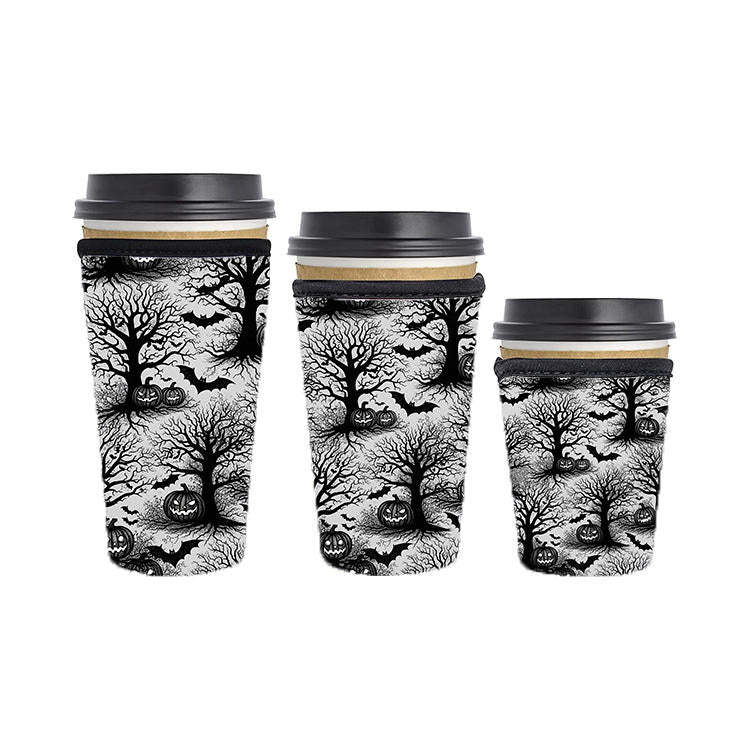 Halloween Reusable Neoprene Insulator Soda Tea Iced Hot Coffee Cup Drink Sleeve