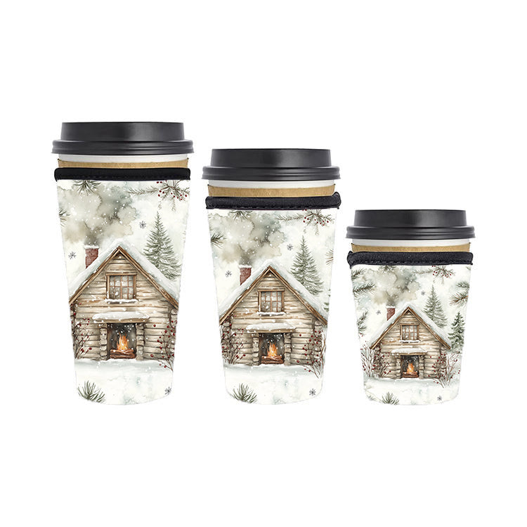 Christmas Reusable Neoprene Insulator Soda Tea Iced Hot Coffee Cup Drink Sleeve