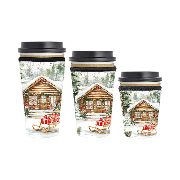 Christmas Reusable Neoprene Insulator Soda Tea Iced Hot Coffee Cup Drink Sleeve