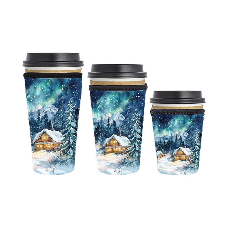 Christmas Reusable Neoprene Insulator Soda Tea Iced Hot Coffee Cup Drink Sleeve