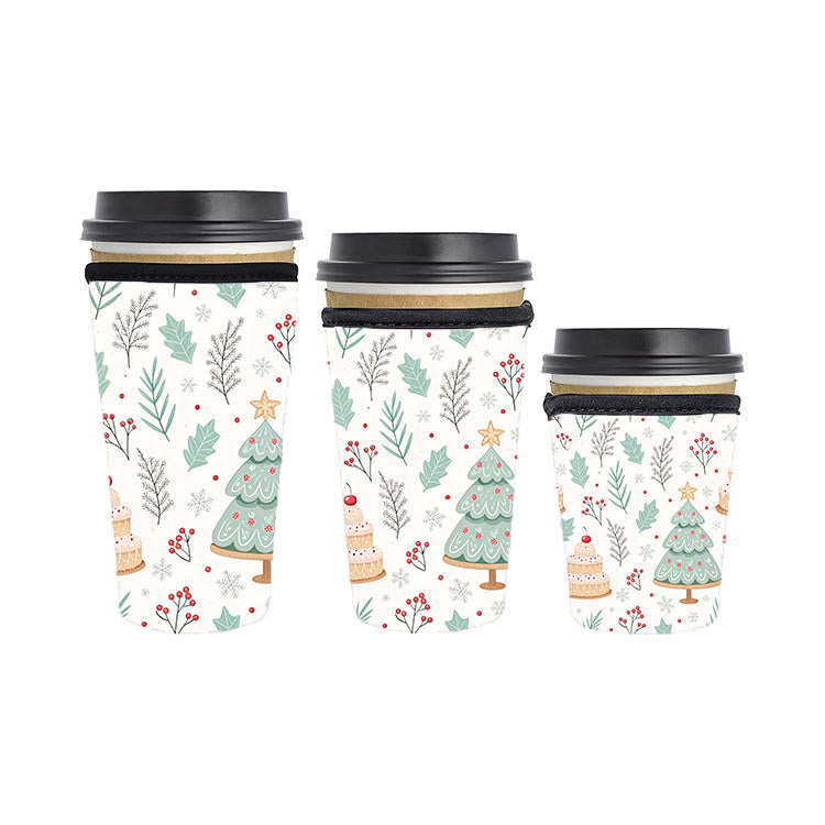 Christmas Reusable Neoprene Insulator Soda Tea Iced Hot Coffee Cup Drink Sleeve