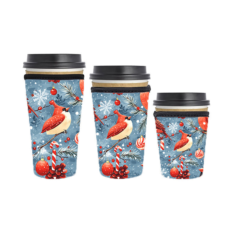 Christmas Reusable Neoprene Insulator Soda Tea Iced Hot Coffee Cup Drink Sleeve