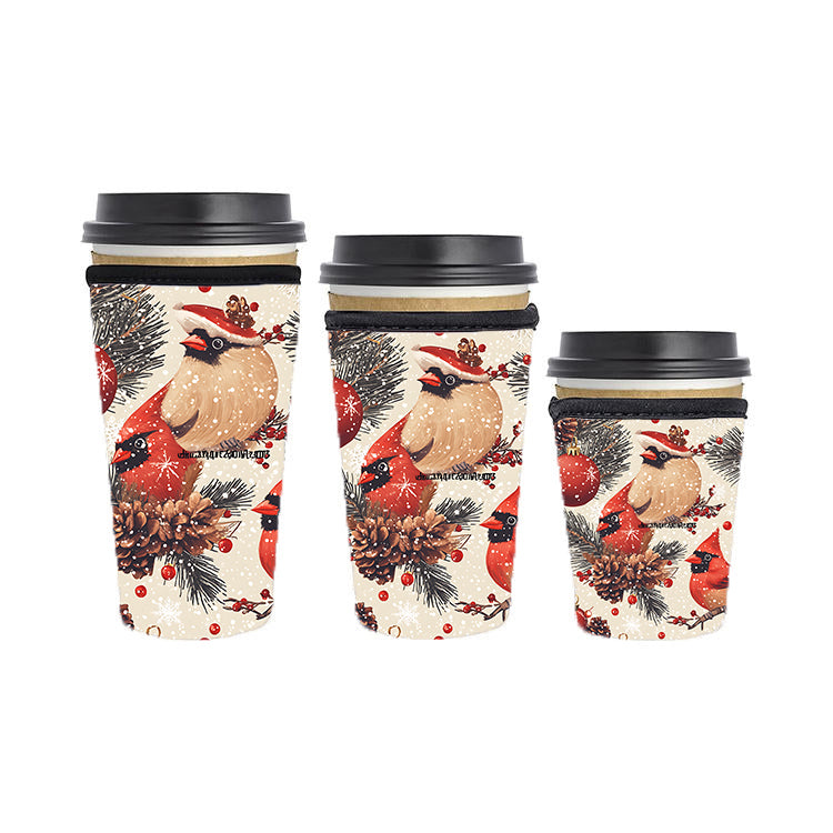Christmas Reusable Neoprene Insulator Soda Tea Iced Hot Coffee Cup Drink Sleeve