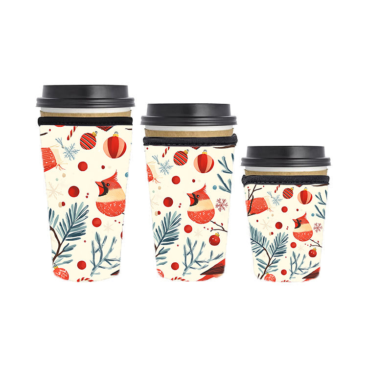 Christmas Reusable Neoprene Insulator Soda Tea Iced Hot Coffee Cup Drink Sleeve