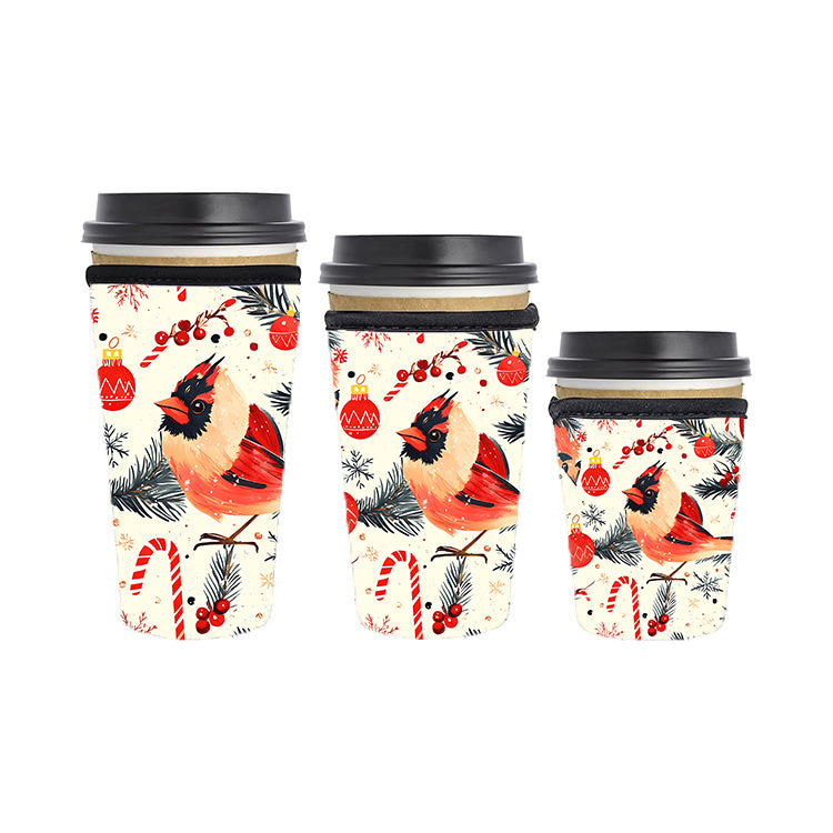 Christmas Reusable Neoprene Insulator Soda Tea Iced Hot Coffee Cup Drink Sleeve