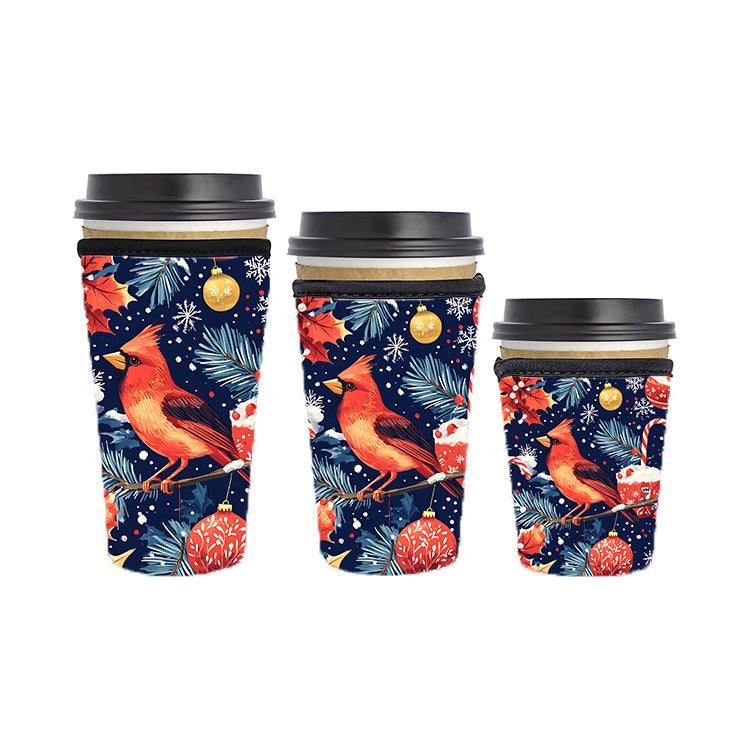 Christmas Reusable Neoprene Insulator Soda Tea Iced Hot Coffee Cup Drink Sleeve