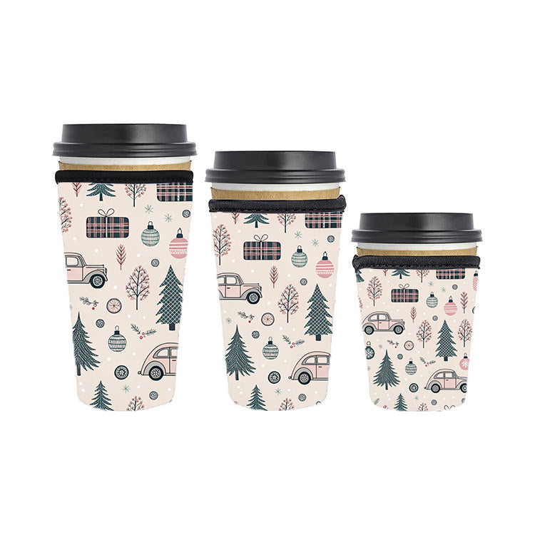 Christmas Reusable Neoprene Insulator Soda Tea Iced Hot Coffee Cup Drink Sleeve