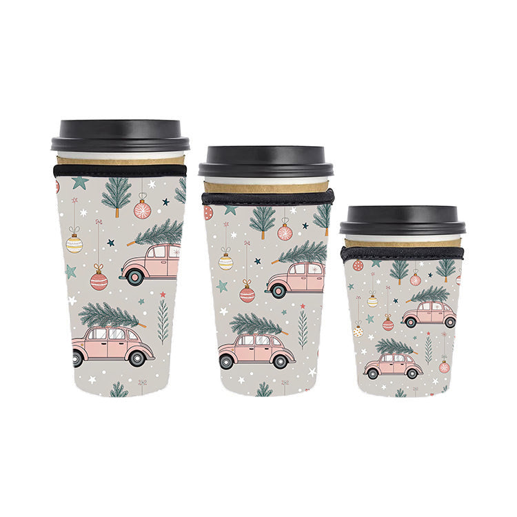 Christmas Reusable Neoprene Insulator Soda Tea Iced Hot Coffee Cup Drink Sleeve