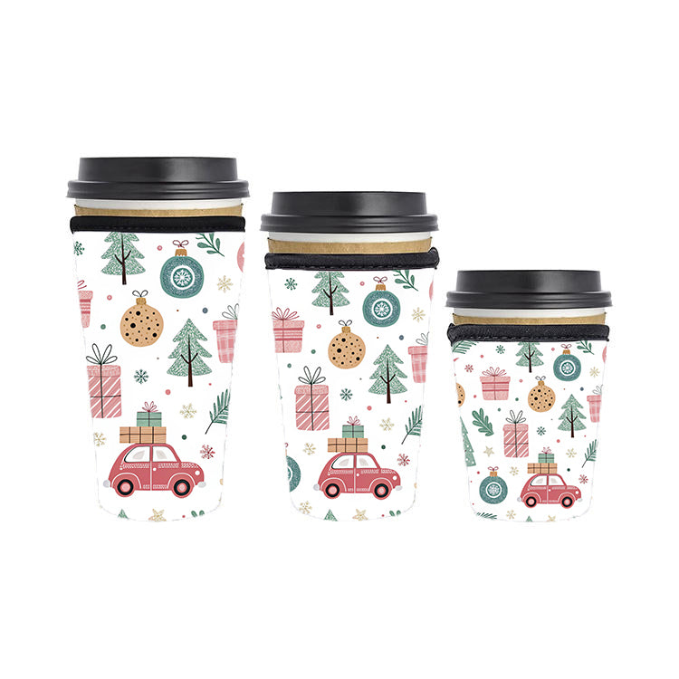 Christmas Reusable Neoprene Insulator Soda Tea Iced Hot Coffee Cup Drink Sleeve