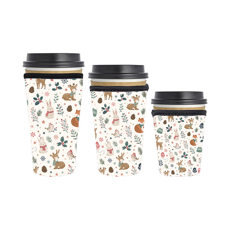Christmas Reusable Neoprene Insulator Soda Tea Iced Hot Coffee Cup Drink Sleeve