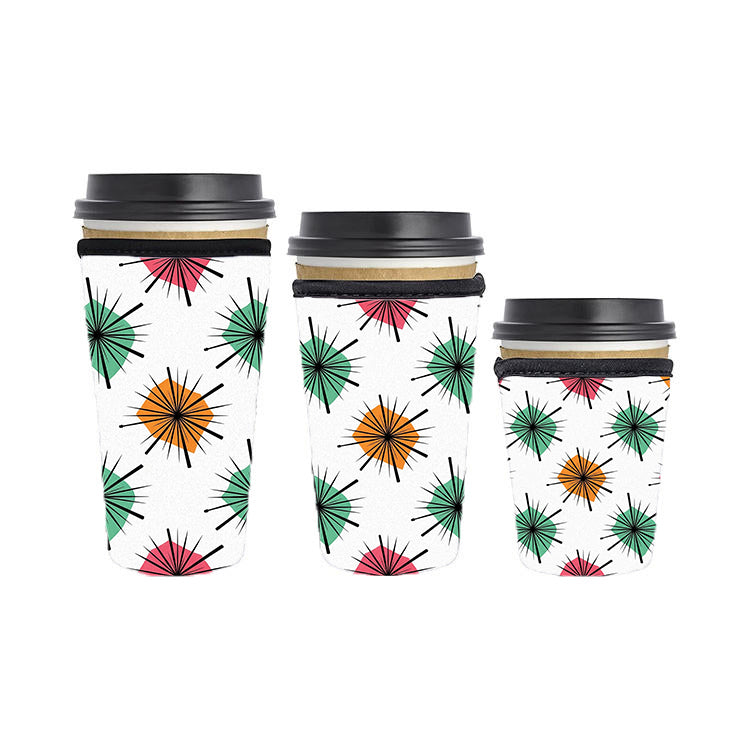Abstract Reusable Neoprene Insulator Soda Tea Iced Hot Coffee Cup Drink Sleeve