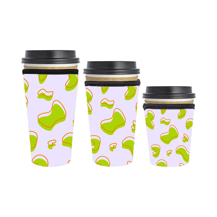 Abstract Reusable Neoprene Insulator Soda Tea Iced Hot Coffee Cup Drink Sleeve