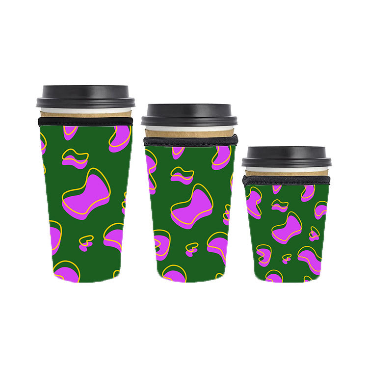 Abstract Reusable Neoprene Insulator Soda Tea Iced Hot Coffee Cup Drink Sleeve