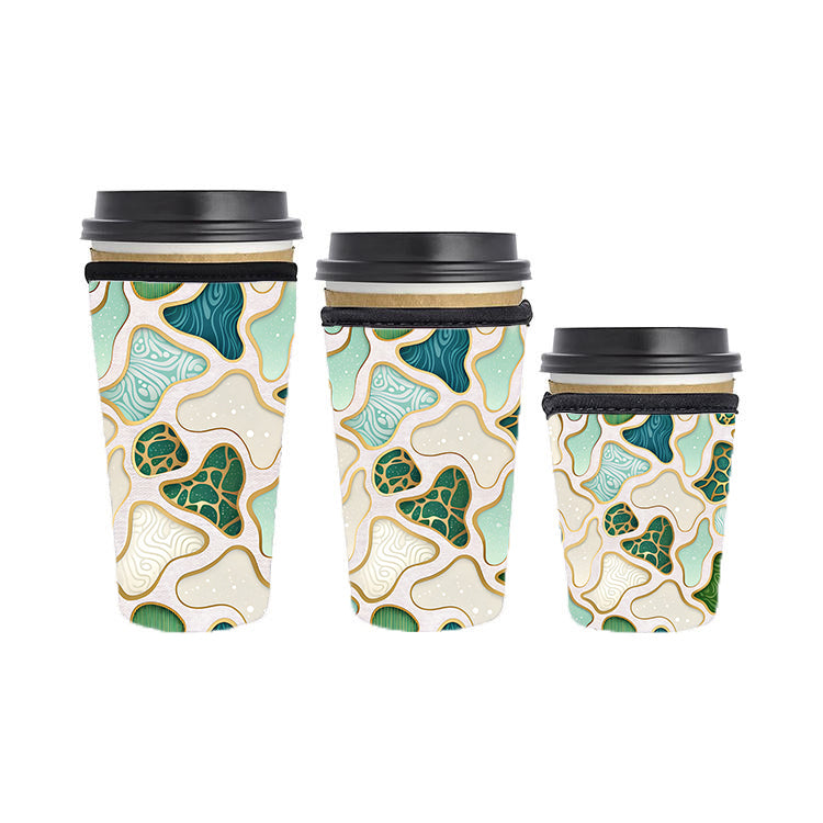 Abstract Reusable Neoprene Insulator Soda Tea Iced Hot Coffee Cup Drink Sleeve