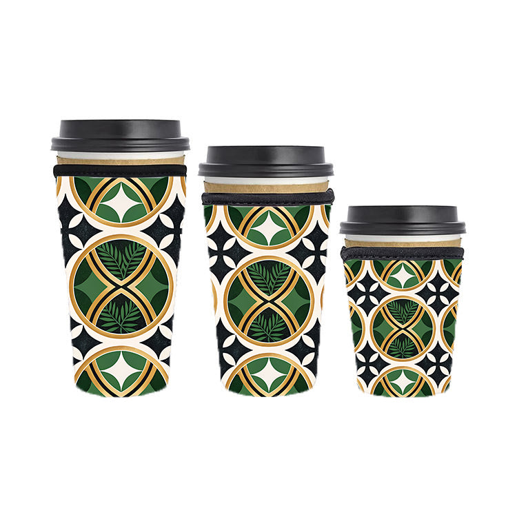 Abstract Reusable Neoprene Insulator Soda Tea Iced Hot Coffee Cup Drink Sleeve
