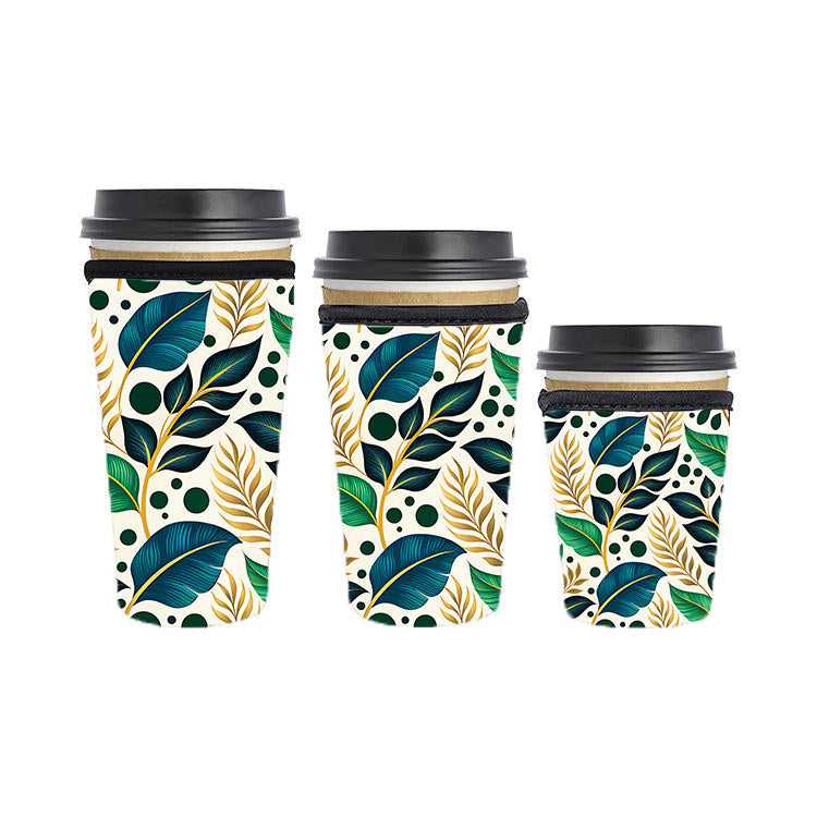 Abstract Reusable Neoprene Insulator Soda Tea Iced Hot Coffee Cup Drink Sleeve