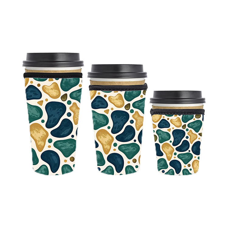 Abstract Reusable Neoprene Insulator Soda Tea Iced Hot Coffee Cup Drink Sleeve