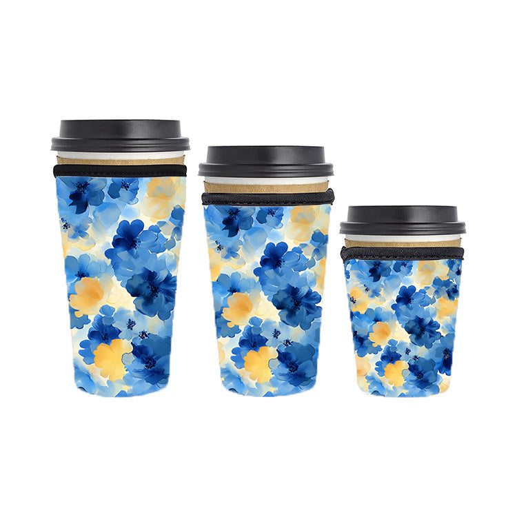 Abstract Reusable Neoprene Insulator Soda Tea Iced Hot Coffee Cup Drink Sleeve