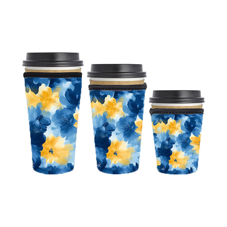 Abstract Reusable Neoprene Insulator Soda Tea Iced Hot Coffee Cup Drink Sleeve