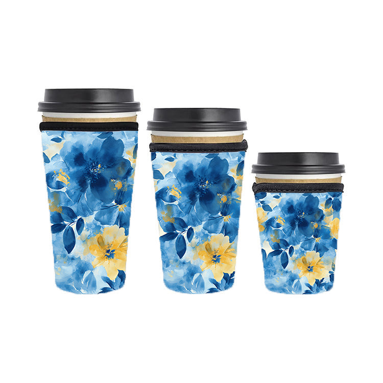 Abstract Reusable Neoprene Insulator Soda Tea Iced Hot Coffee Cup Drink Sleeve