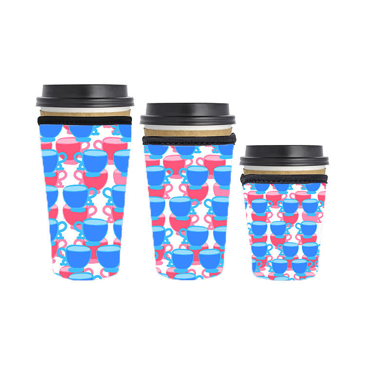 Abstract Reusable Neoprene Insulator Soda Tea Iced Hot Coffee Cup Drink Sleeve