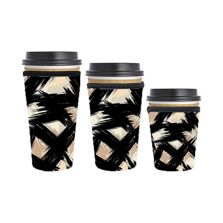 Abstract Reusable Neoprene Insulator Soda Tea Iced Hot Coffee Cup Drink Sleeve