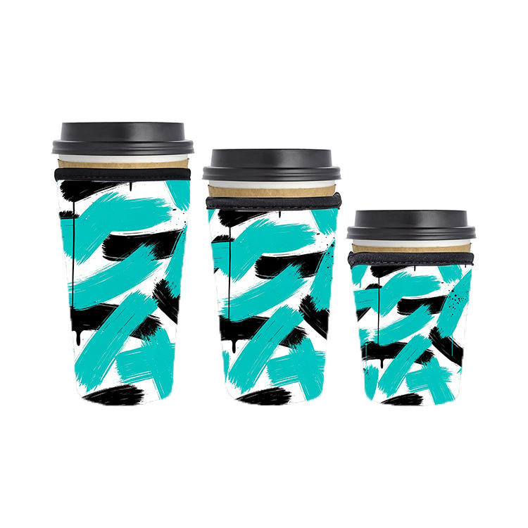Abstract Reusable Neoprene Insulator Soda Tea Iced Hot Coffee Cup Drink Sleeve