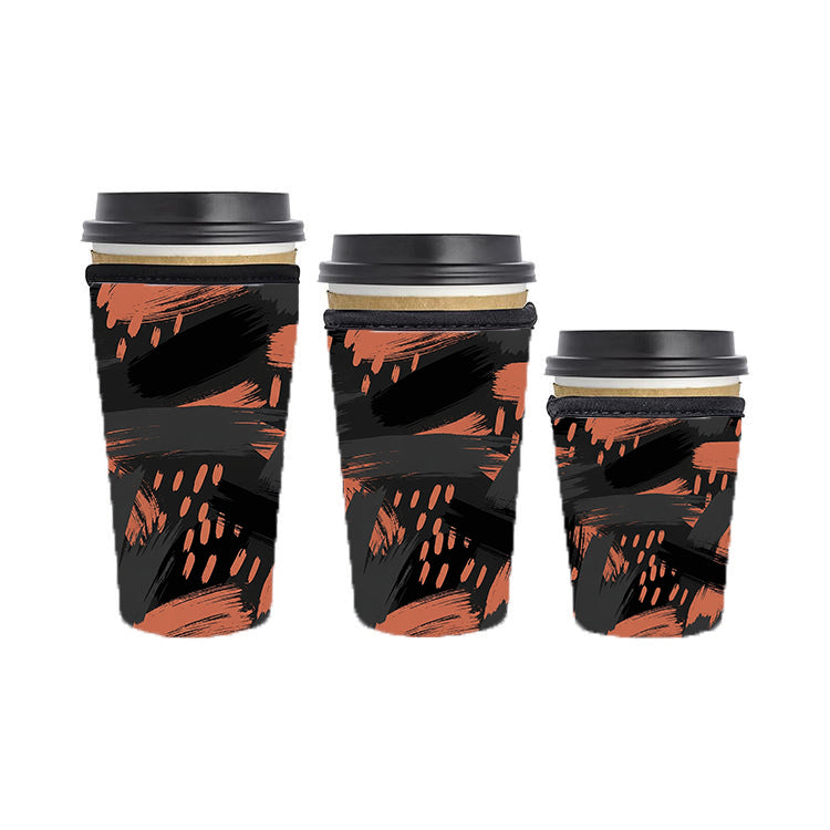Abstract Reusable Neoprene Insulator Soda Tea Iced Hot Coffee Cup Drink Sleeve