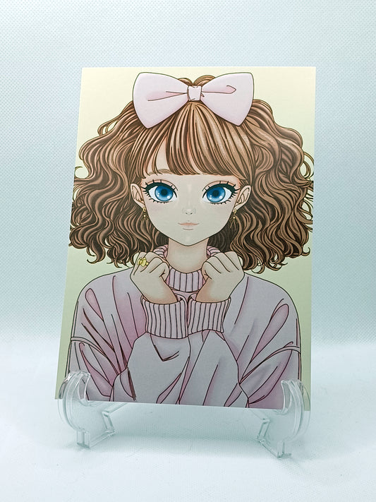 Lizzy Print Wall Art Gift Decor Photo Kawaii Style Home Aesthetic Girl Pastel Cute 5x7