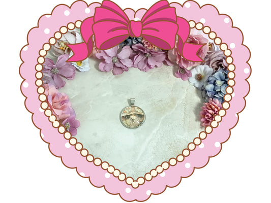 Watercolor Witch Pendant - Design 1